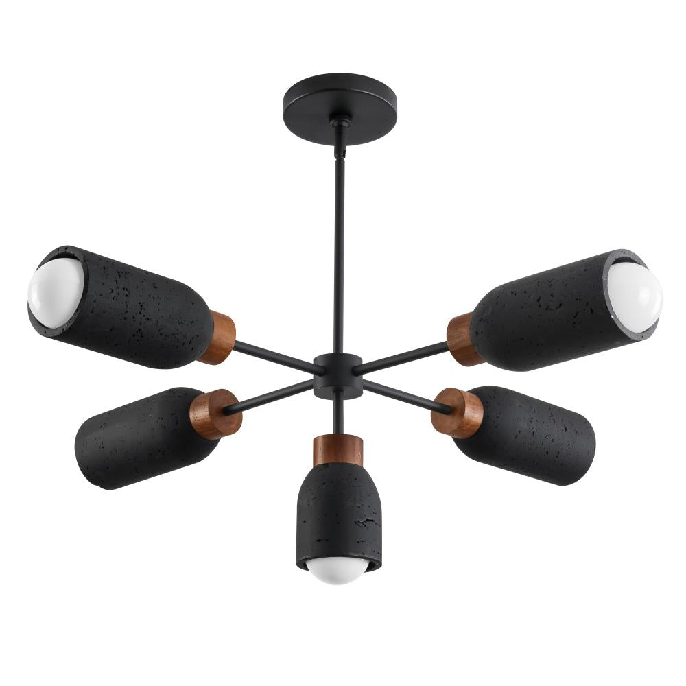 Pompeii 36.5 Inch Chandelier – Lava / Black