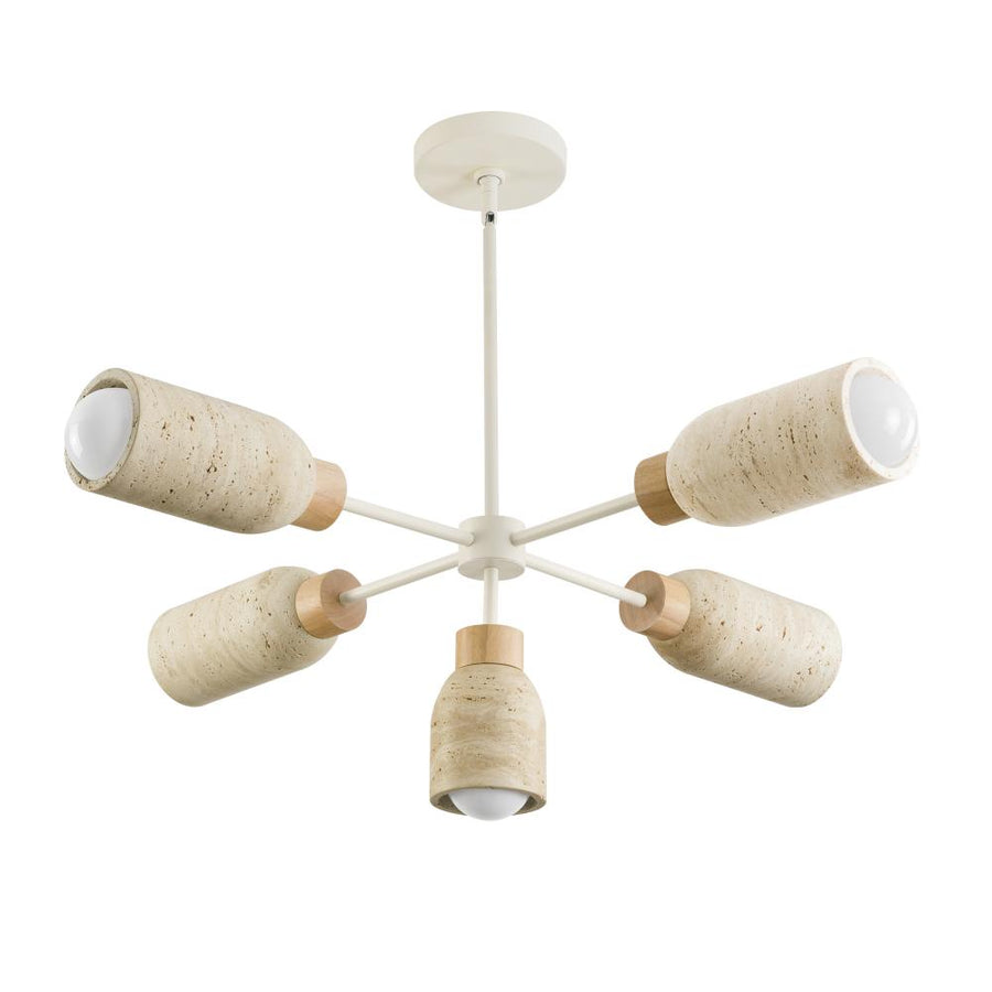 Pompeii 36.5 Inch Chandelier – Travertine / Oyster