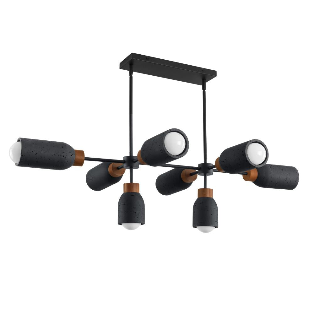 Pompeii 49.5 Inch Linear Pendant – Lava / Black