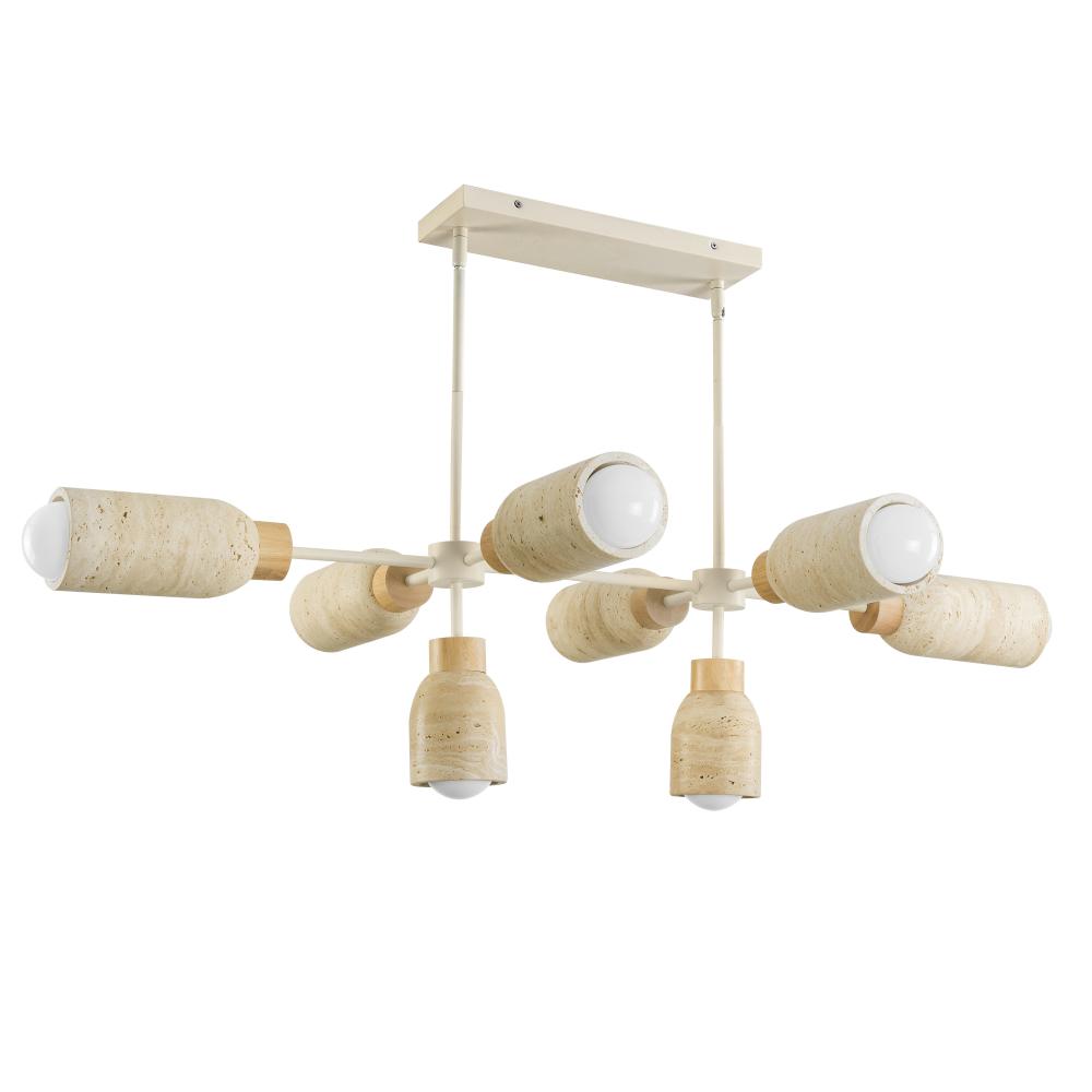 Pompeii 49.5 Inch Linear Pendant – Travertine / Oyster