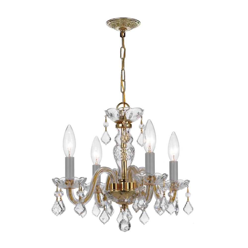 Crystorama TRADITIONAL CRYSTAL 1064-PB-CL-I Mini Chandelier Americana - Polished Brass