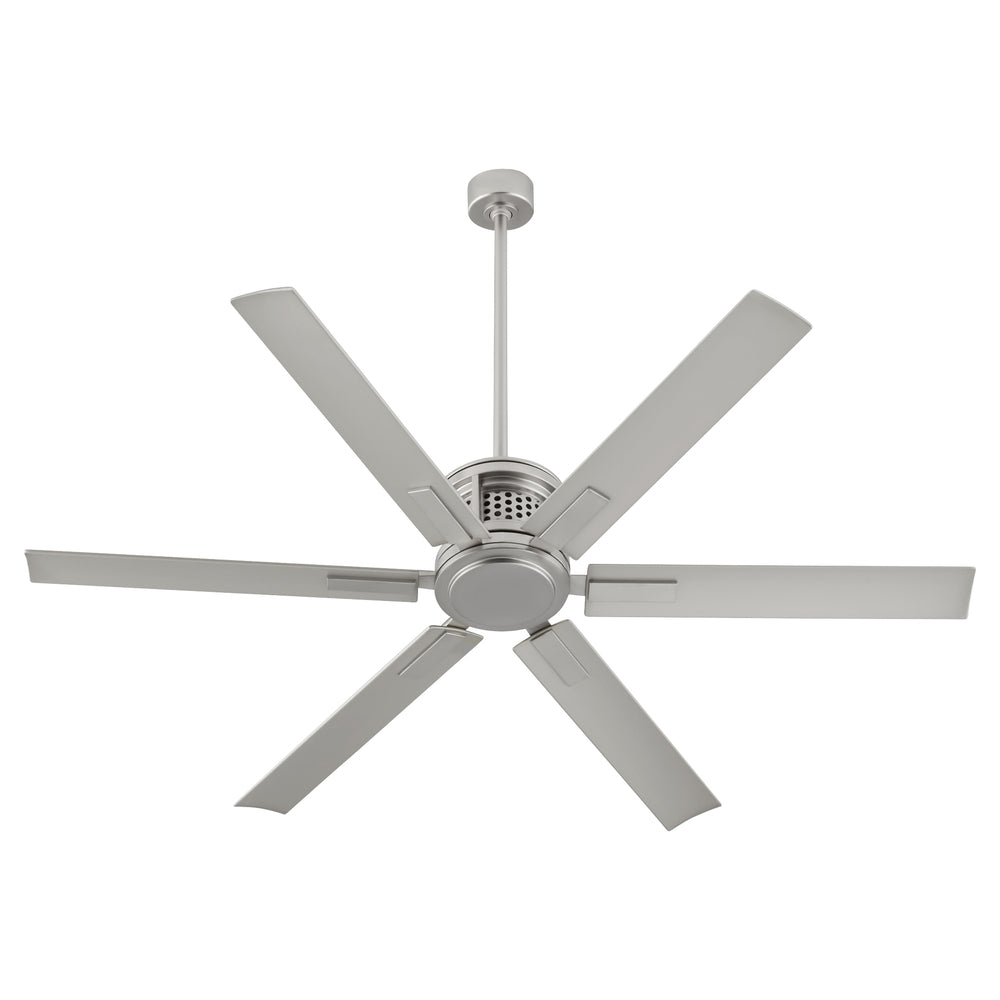 Quorum Zeus 10656-65 Patio Fan - Satin Nickel