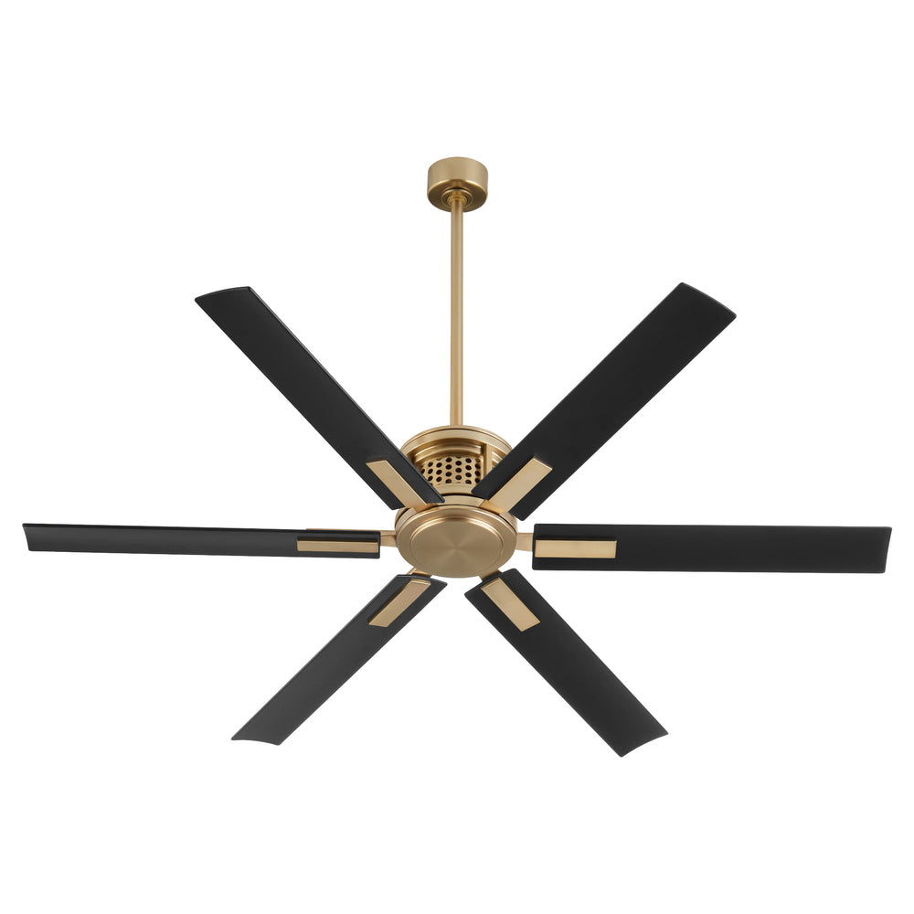 Quorum Zeus 10656-80 Patio Fan - Aged Brass