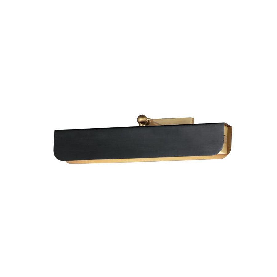 Maxim Lighting 10711WTBKNAB Miles 18 Wall Sconce - Black / Natural Aged Brass
