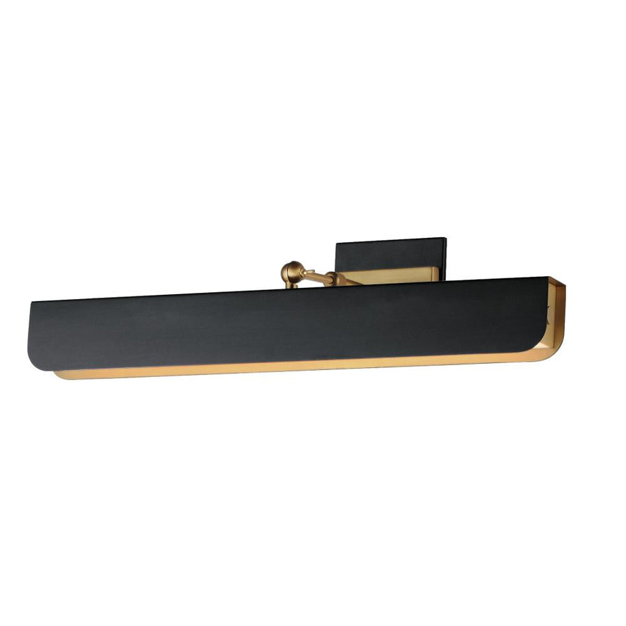 Maxim Lighting 10712WTBKNAB Miles 24 Wall Sconce - Black / Natural Aged Brass