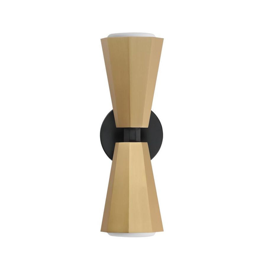 Maxim Lighting 10810SWBKAB Rizzo 5 Wall Sconce - Black / Antique Brass