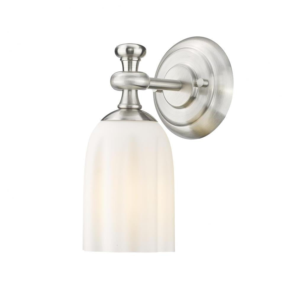 1 Light Wall Sconce-Opal Etched