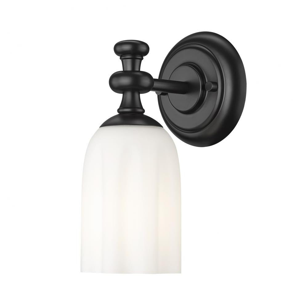 1 Light Wall Sconce-Opal Etched