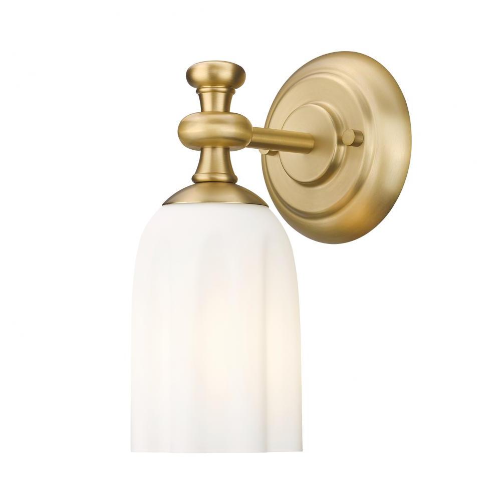 1 Light Wall Sconce-Opal Etched