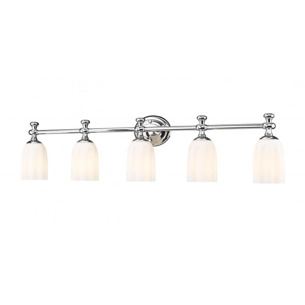 5 Light Vanity-Opal Etched