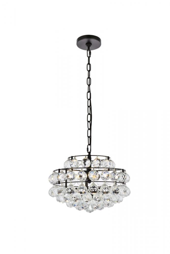 Elegant Lighting SAVANNAH 1106D14BK Pendant Contemporary - Black