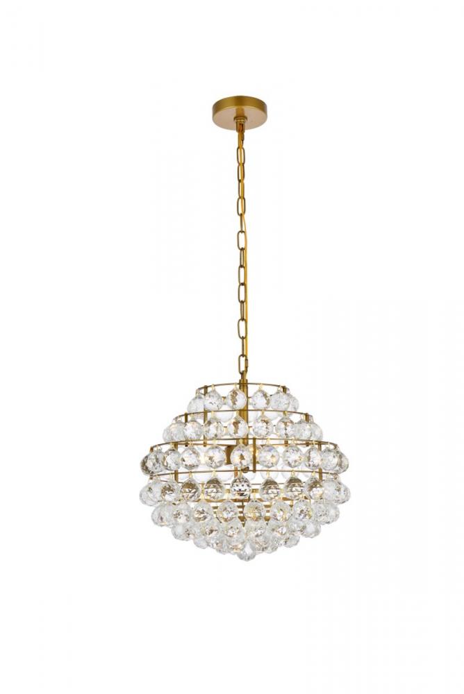 Elegant Lighting SAVANNAH 1106D16BR Pendant Contemporary - Brass