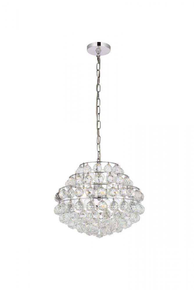 Elegant Lighting SAVANNAH 1106D16C Pendant Contemporary - Chrome