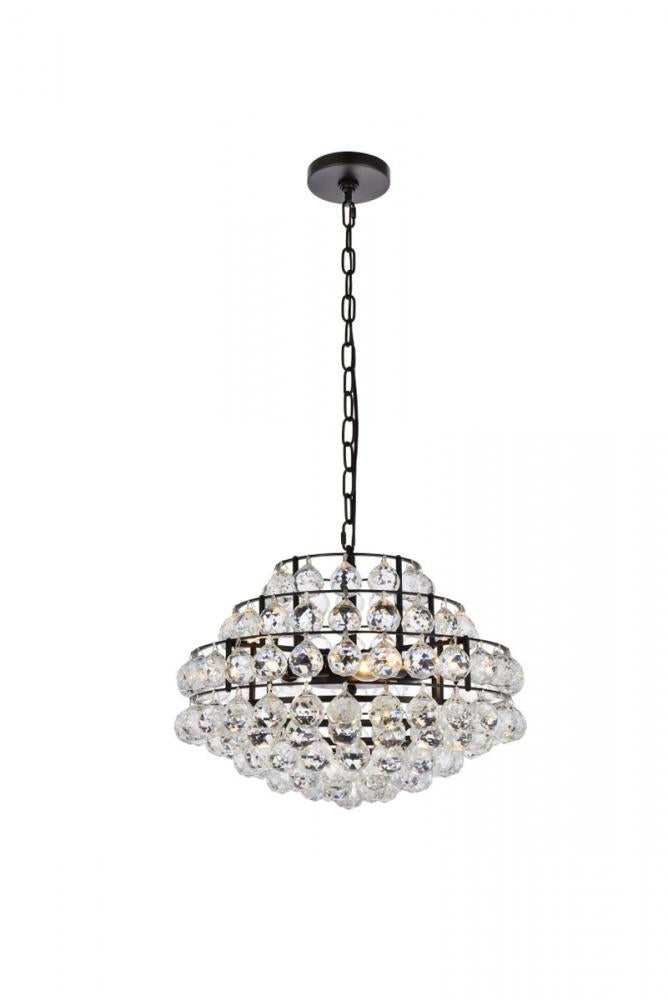 Elegant Lighting SAVANNAH 1106D18BK Pendant Contemporary - Black