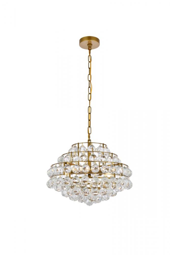 Elegant Lighting SAVANNAH 1106D18BR Pendant Contemporary - Brass