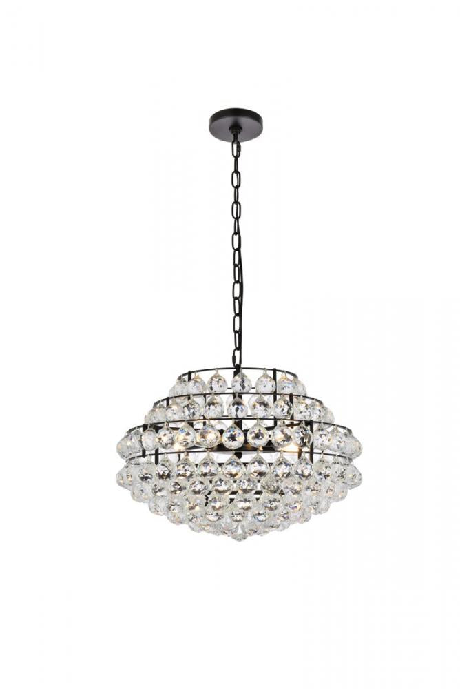 Elegant Lighting SAVANNAH 1106D20BK Pendant Contemporary - Black