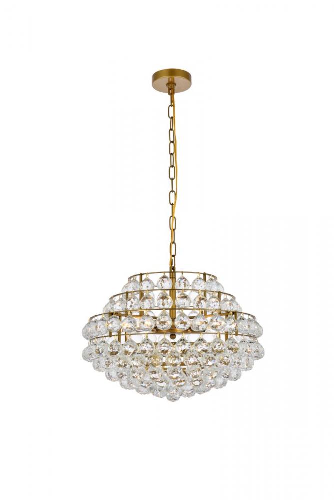 Elegant Lighting SAVANNAH 1106D20BR Pendant Contemporary - Brass