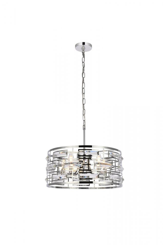 Elegant Lighting KENNEDY 1108D19C Pendant Contemporary - Chrome