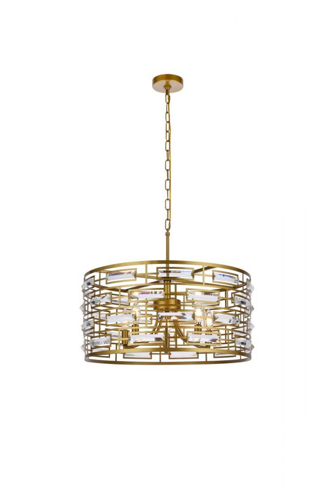 Elegant Lighting KENNEDY 1108D24BR Pendant Contemporary - Brass