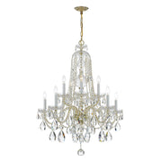 Crystorama Lighting 1110-PB-CL-SAQ Traditional Crystal 10 Light Polished Brass Chandelier