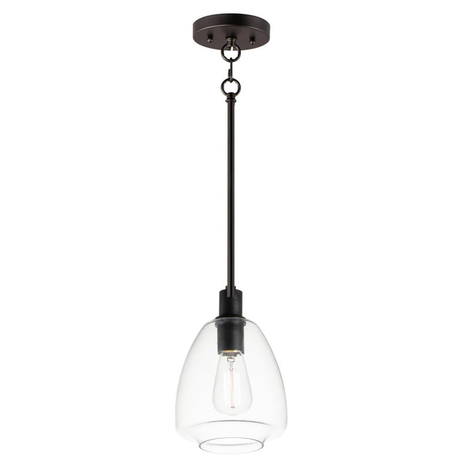 Maxim Lighting 11112CLBK Babylon 7.25 Inch Semi Flush Mount Light – Black