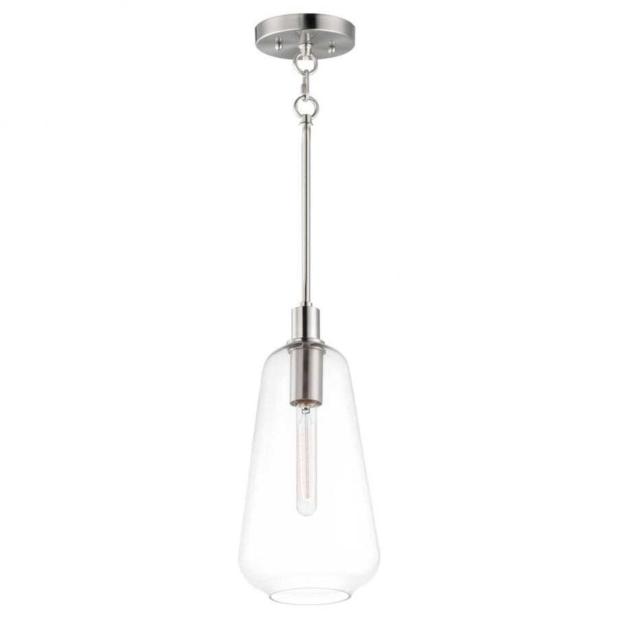 Maxim Lighting 11114CLSN Babylon 7.5 Inch Semi Flush Mount Light – Satin Nickel
