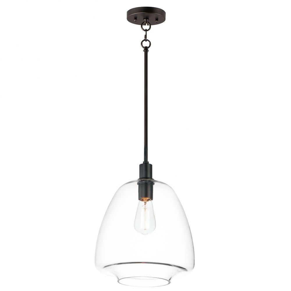 Babylon 11.5 Inch Semi Flush Mount Light – Black