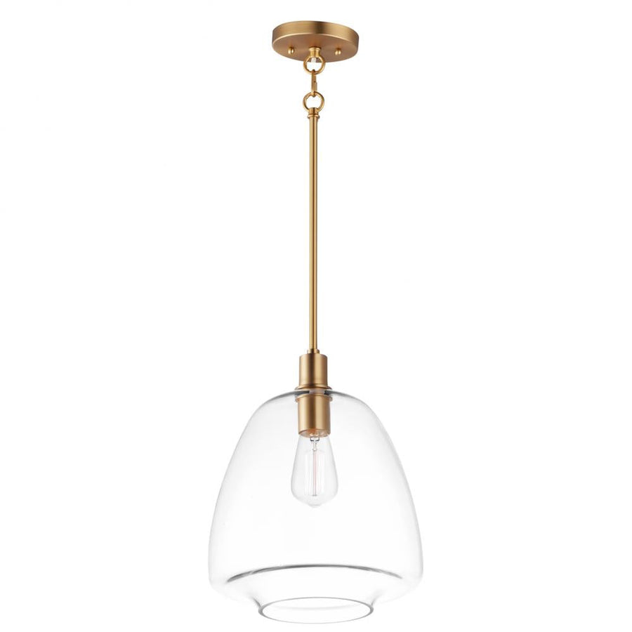 Maxim Lighting 11116CLSBR Babylon 11.5 Inch Semi Flush Mount Light – Satin Brass