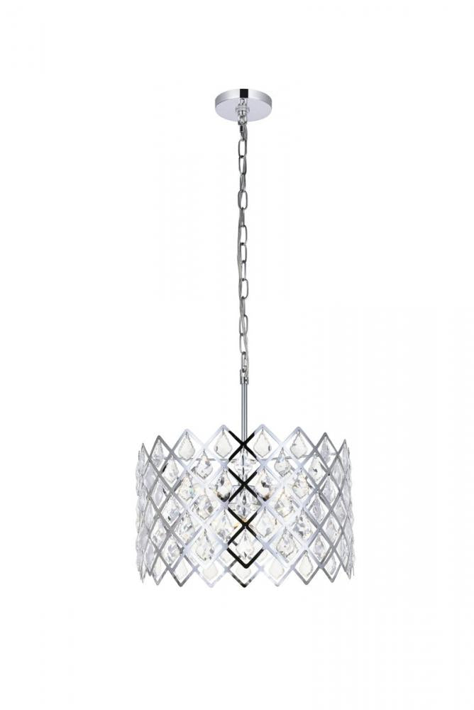 Elegant Lighting LYLA 1111D16C Pendant Contemporary - Chrome