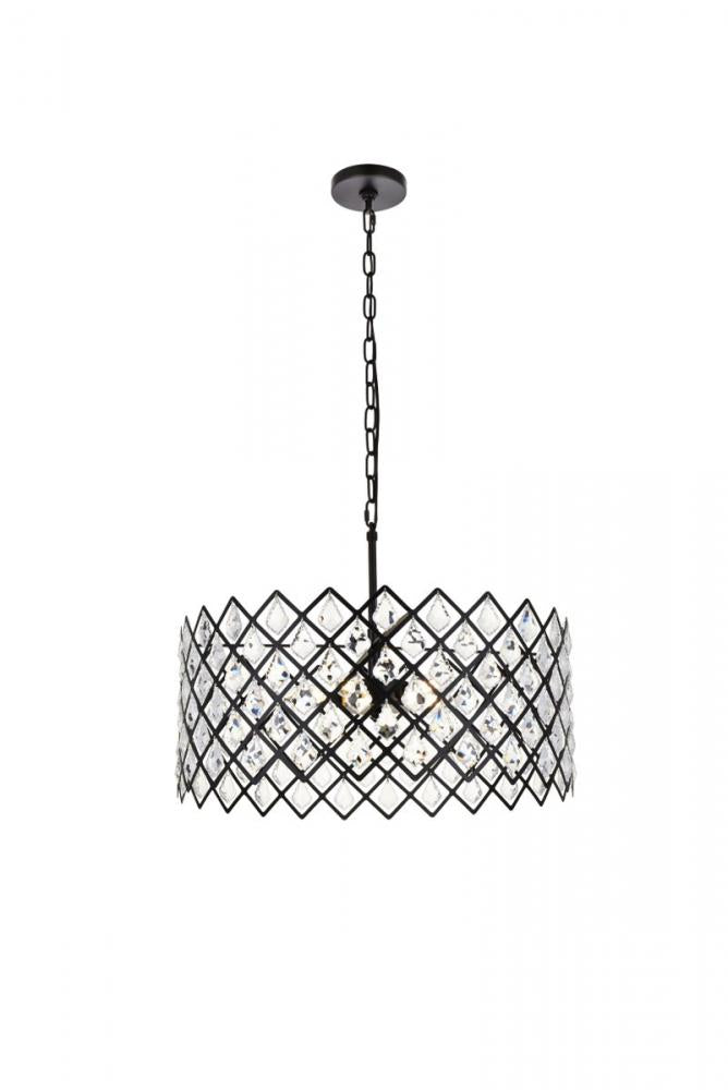 Elegant Lighting LYLA 1111D21BK Pendant Contemporary - Black