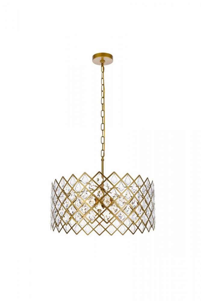 Elegant Lighting LYLA 1111D21BR Pendant Contemporary - Brass