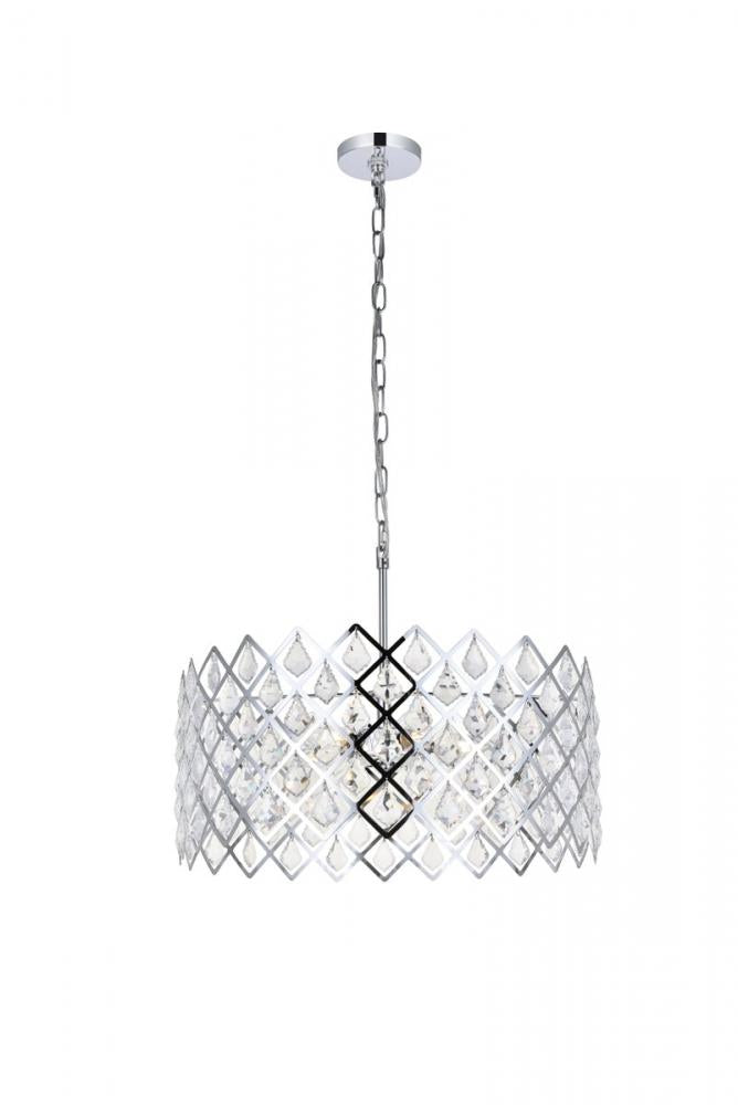 Elegant Lighting LYLA 1111D21C Pendant Contemporary - Chrome