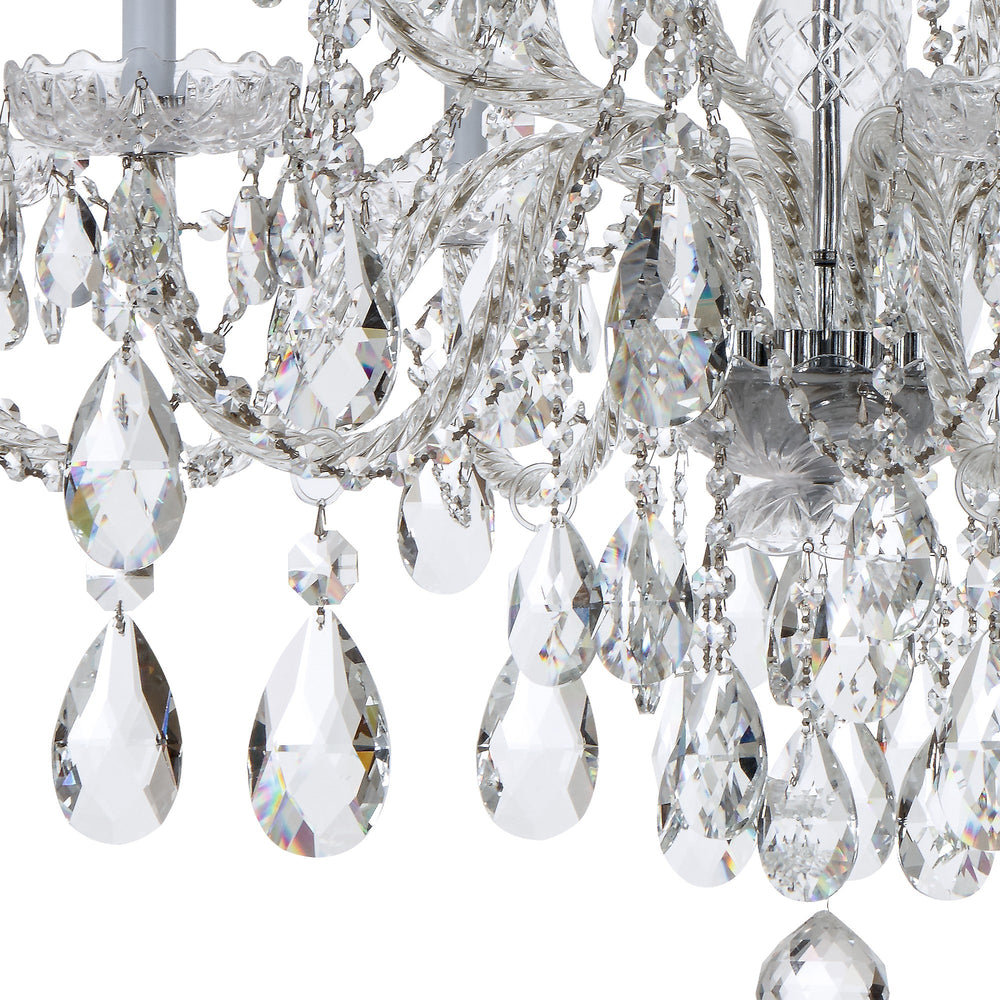 Crystorama Lighting 1112-CH-CL-SAQ Traditional Crystal 12 Light Spectra Crystal Polished Chrome Chandelier