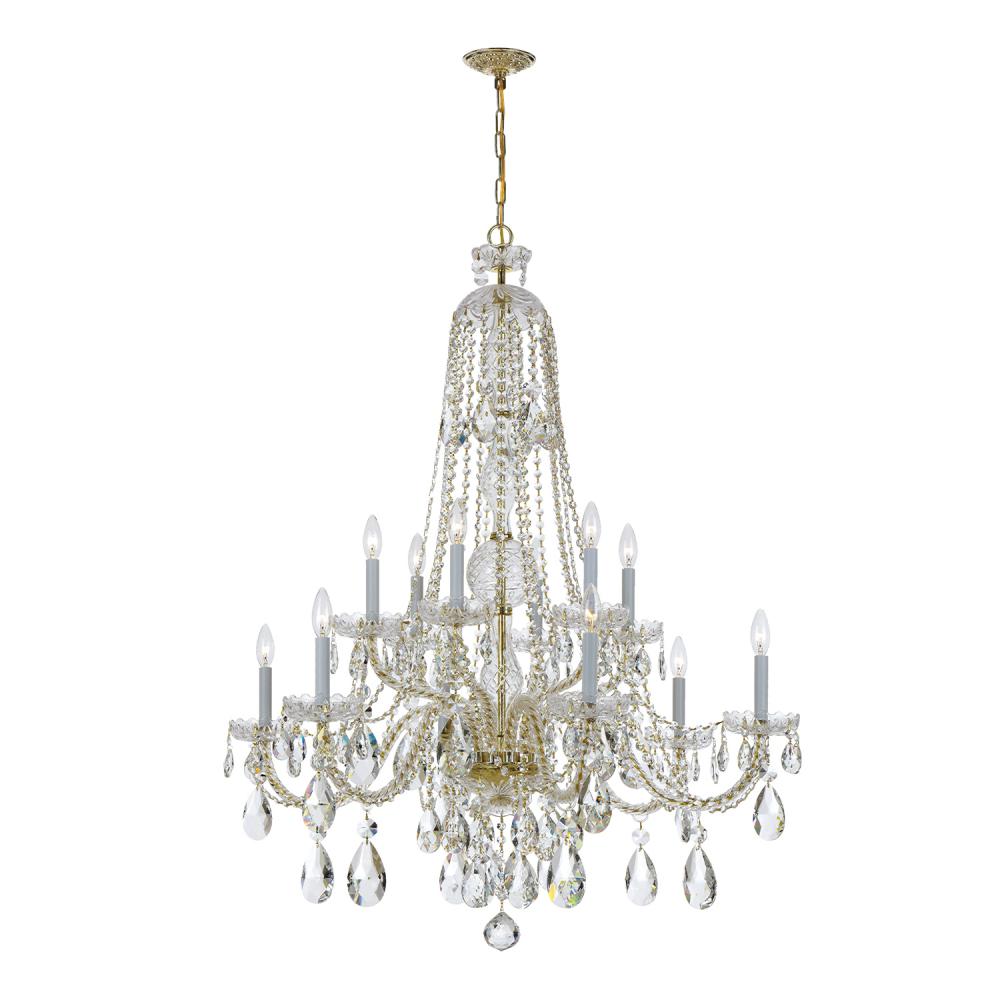 Crystorama TRADITIONAL CRYSTAL 1112-PB-CL-MWP Chandelier Americana - Polished Brass