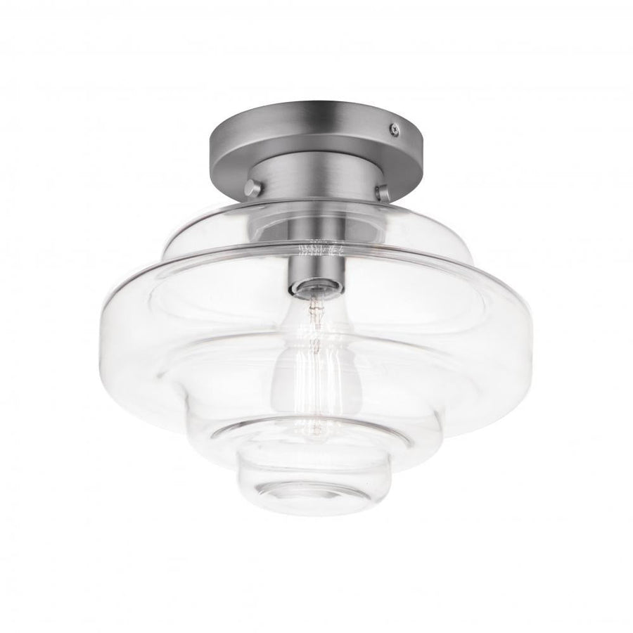 Maxim Lighting 11120CLSN Harbor 12 Inch Flush Mount Light – Satin Nickel