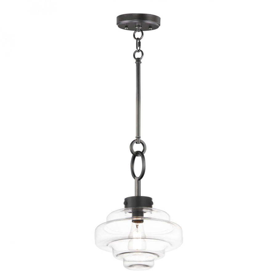 Maxim Lighting 11122CLBK Harbor 12 Inch Semi Flush Mount Light – Black