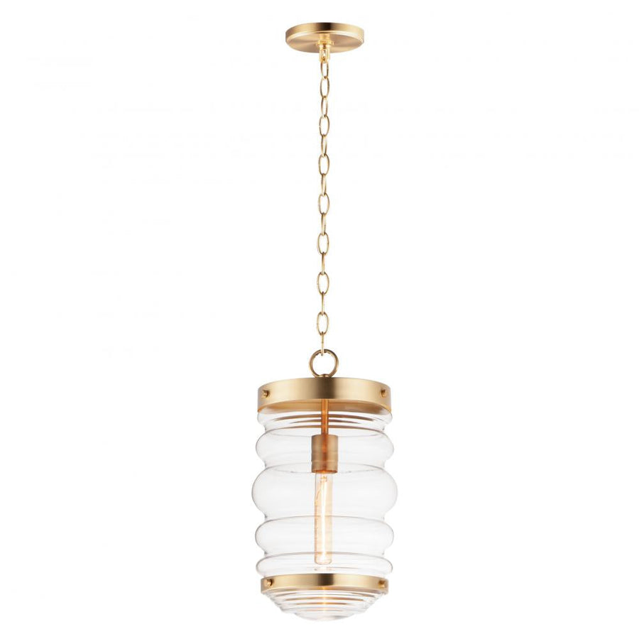 Maxim Lighting 11124CLSBR Newport 9 Inch Semi Flush Mount Light – Satin Brass