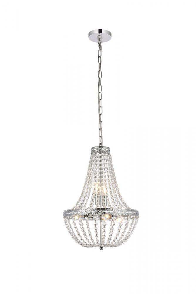 Elegant Lighting VALERIA 1113D14C Pendant Contemporary - Chrome