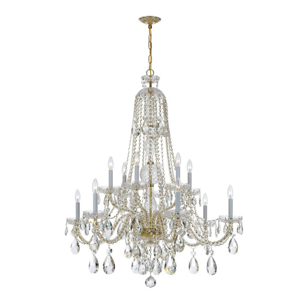 Crystorama TRADITIONAL CRYSTAL 1114-PB-CL-MWP Chandelier Americana - Polished Brass