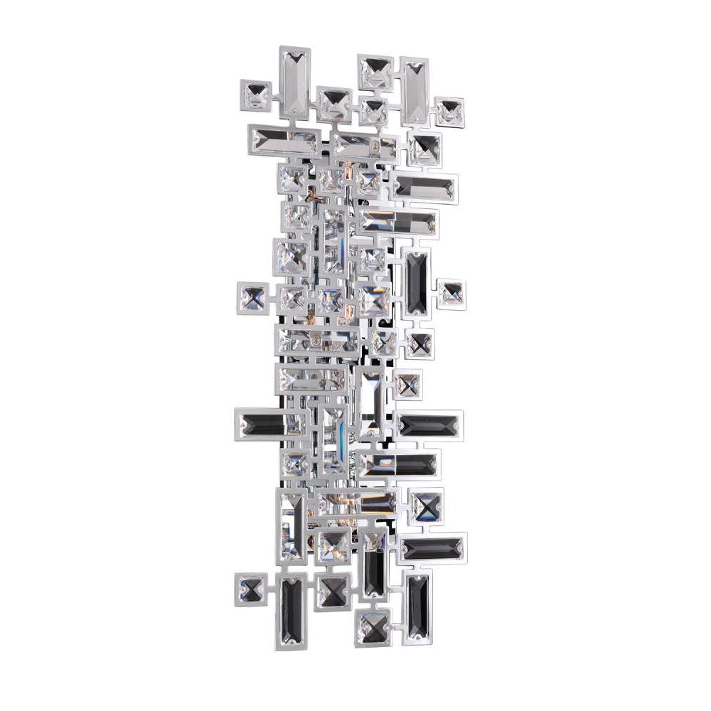 Vermeer Luxury Crystal Wall Sconce – Brushed Champagne Gold