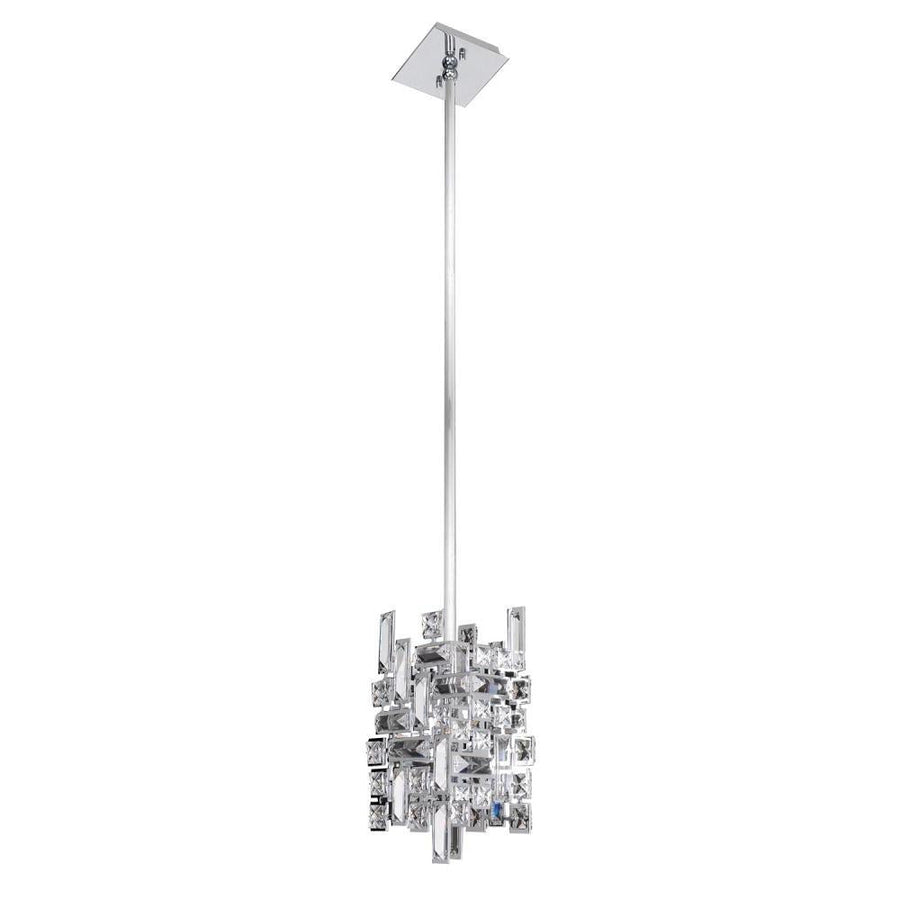 Vermeer Luxury Crystal Hex Flush Mount Light – Polished Chrome