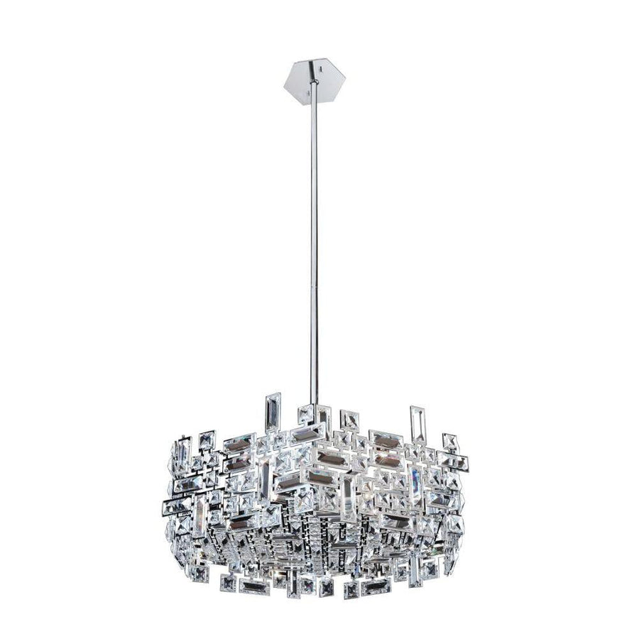 Vermeer Luxury Crystal Pendant – Polished Chrome