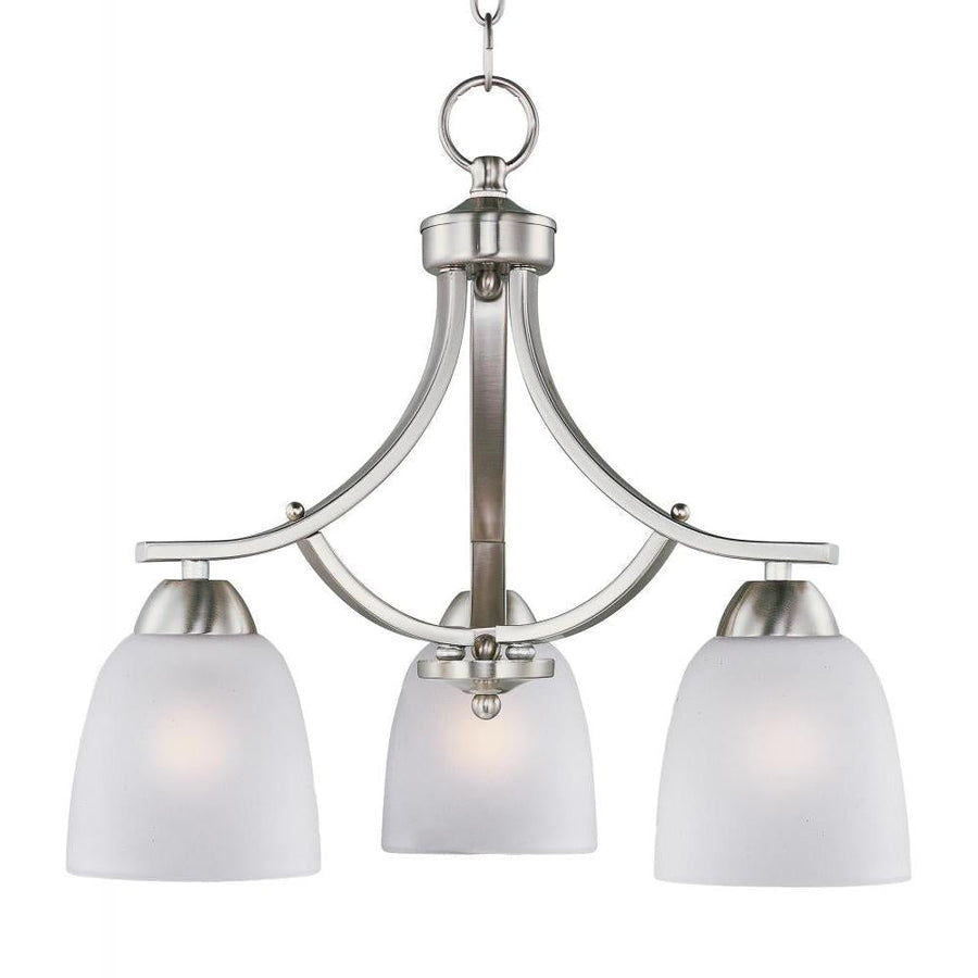 Axis 18 Inch Down Light Chandelier – Satin Nickel