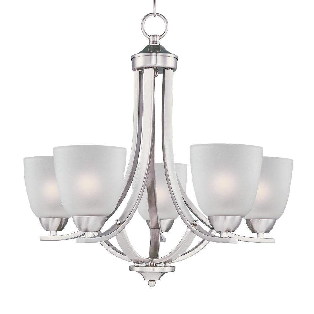 Axis 24 Inch Semi Flush Mount Light – Satin Nickel