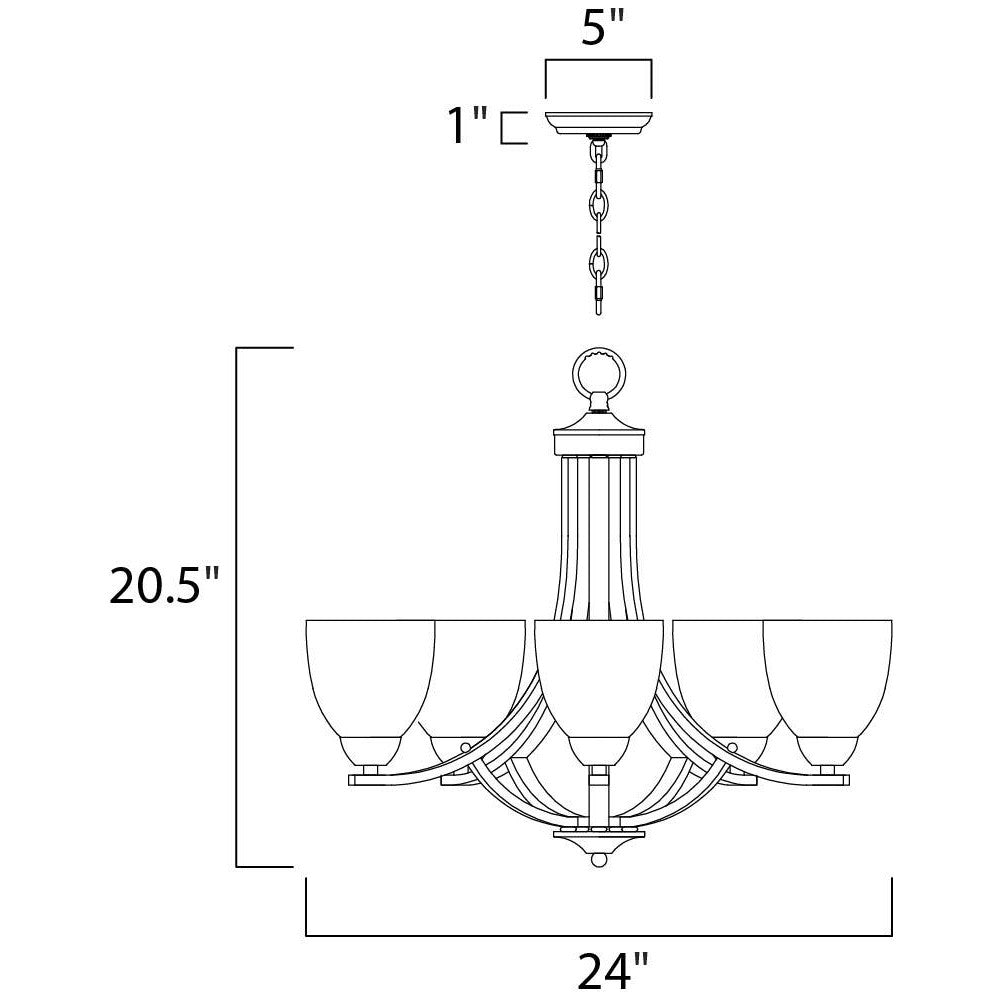 Maxim Lighting AXIS 11225FTOI Chandelier Americana - Bronze