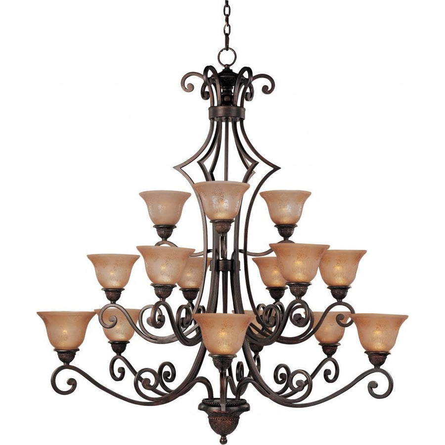 Symphony 49 Inch 15 Light Multi-Tier Chandelier – Oil Rubbed Bronze