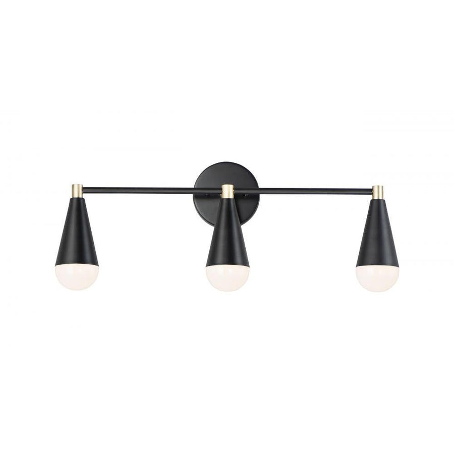 Maxim Lighting 11263BKSBR Lovell 24 Inch Bathroom Vanity - Black / Satin Brass