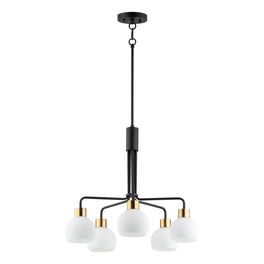 Coraline 26.75 Inch Chandelier – Bronze / Satin Brass