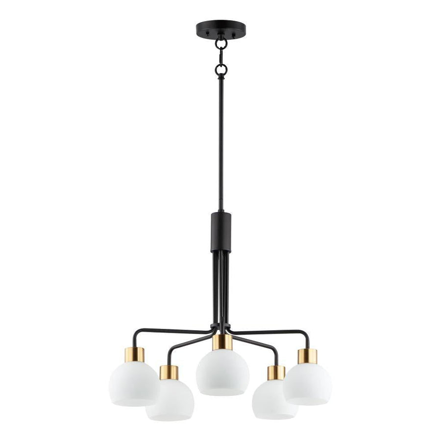 Coraline 26.75 Inch Chandelier – Bronze / Satin Brass