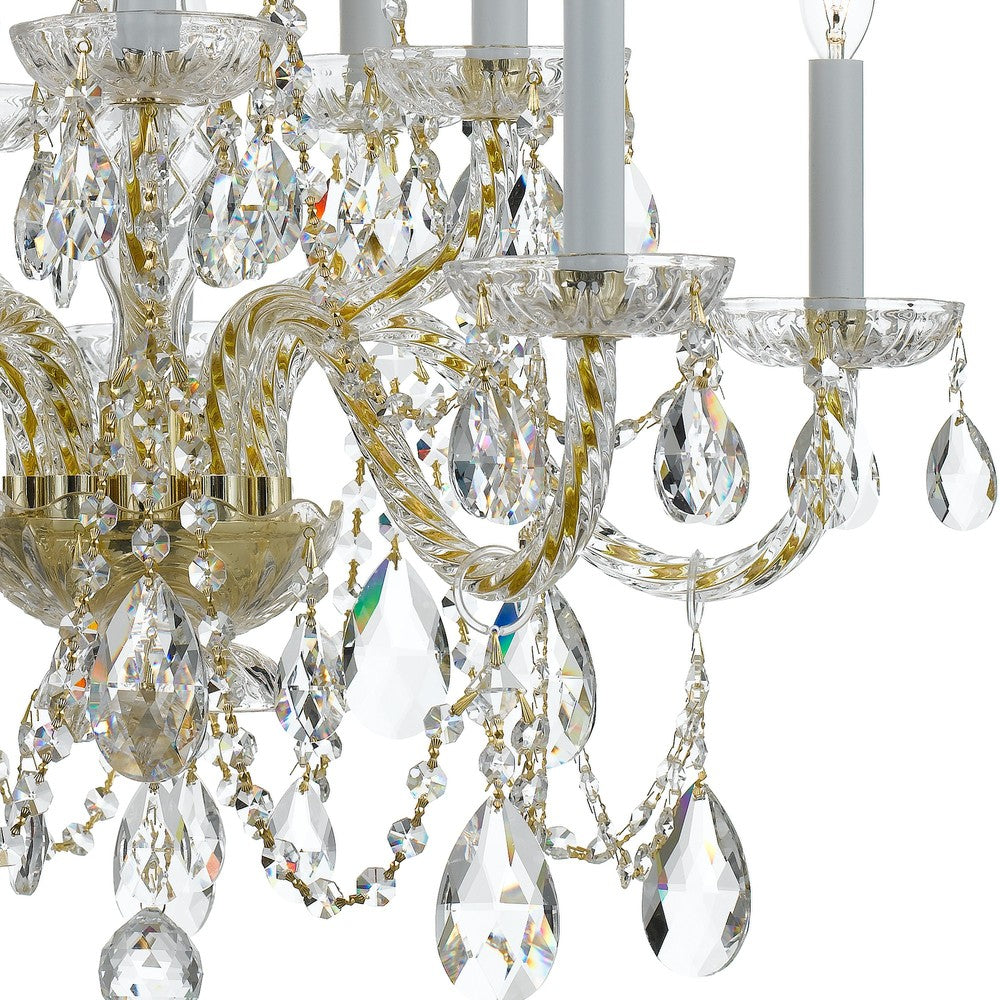 Crystorama TRADITIONAL CRYSTAL 1130-PB-CL-MWP Chandelier Americana - Polished Brass